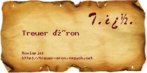 Treuer Áron névjegykártya