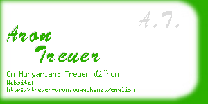 aron treuer business card